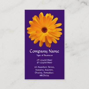 Orange Marigold - Deep Purple Business Card