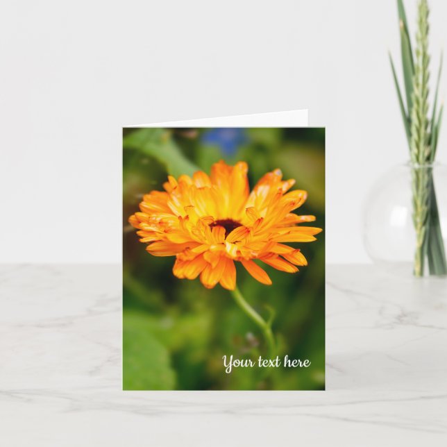 Orange Marigold Greeting card (Front)