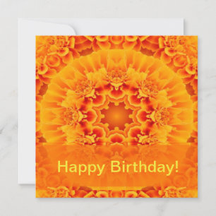 Orange Marigold Mandala Card