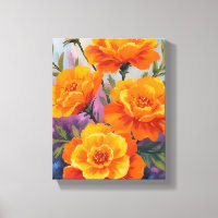 Orange Marigolds | October Flower Watercolor