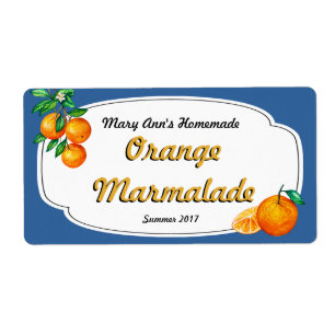 Orange Marmalade Canning Labels