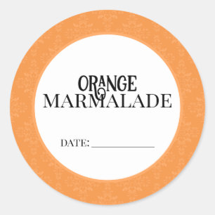 Orange Marmalade Canning Lid Labels