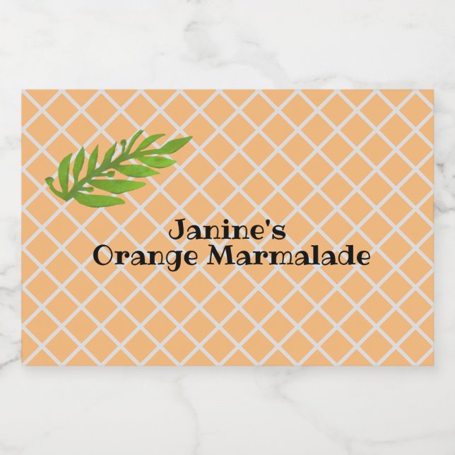 Orange Marmalade Food Label (Single Label)