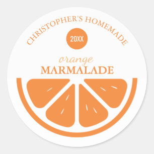 Orange Marmalde Classic Round Sticker