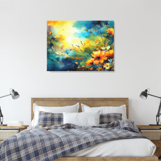 Orange Meadow Canvas Print