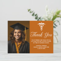 Orange Medical School Graduation Photo Custom