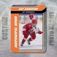 Orange Metal Ice Hockey Photo