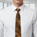 Orange  Metallic Tiger Stripes Fur Tie<br><div class="desc">This design was created through digital art. It may be personalized by clicking the customize button and changing the color, adding a name, initials or your favorite words. Contact me at colorflowcreations@gmail.com if you with to have this design on another product. Purchase my original abstract acrylic painting for sale at...</div>