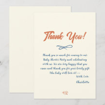 Orange Minimalist Gender Neutral Baby Shower