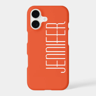 Orange Minimalist Personalised Jumbo Name Simple