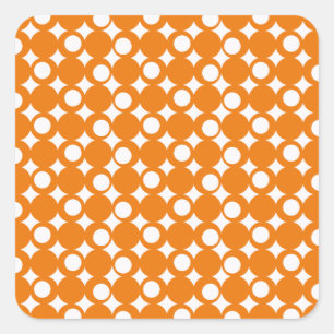 Orange Mod Ball Design @ Emporio Moffa Square Sticker