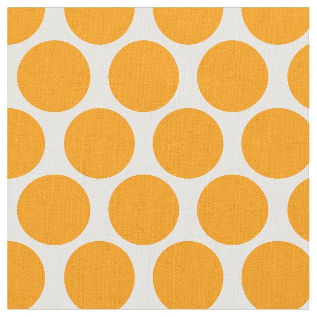 Orange Mod Dots Fabric (Close Up)