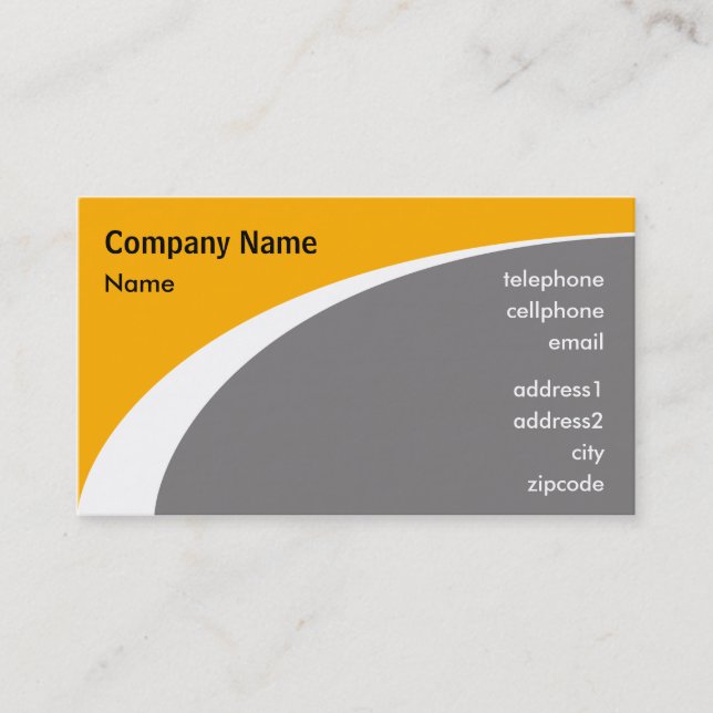 Orange Modern Business Card Design (Front)
