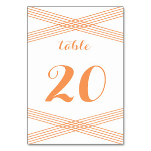 Orange Modern Deco Table Card