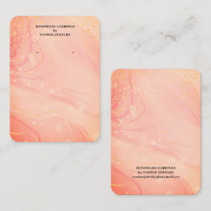 Orange Modern Earring Display Business Card