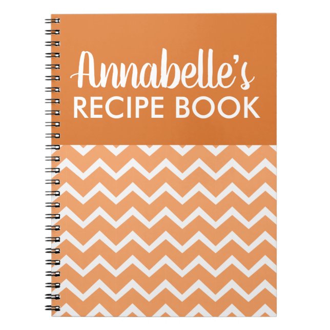 Orange Modern Family Cooking Recipe Book (Front)