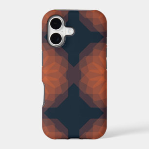 Orange, modern geometric flower abstraction