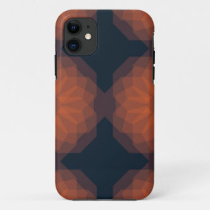 Orange, modern geometric flower abstraction Case-Mate iPhone case