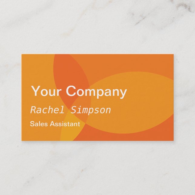 Orange Modern & Professional Business Card (Front)