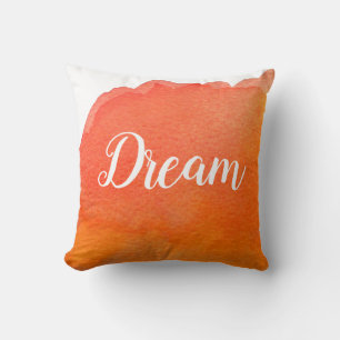 Orange modern simple watercolor design with dream cushion