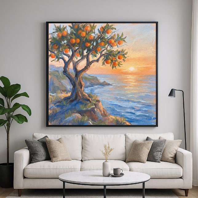 Orange Moment - Pastel Impressionistic Style Scene Poster (Creator Uploaded)