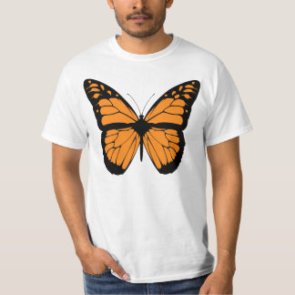 Orange Monarch Butterfly Illustration T-Shirt