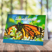 Orange monarch butterfly modern script add name