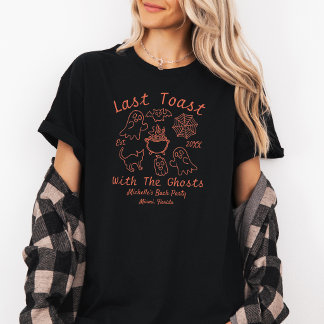 Orange Monochrome Last Toast Halloween Bach Party Tri-Blend Shirt