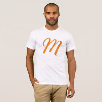 Orange Monogram Own Name Initial Replace Text