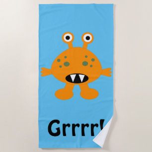 Orange Monster - Beach Towel