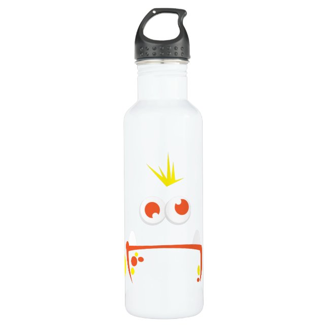 Orange Monster Face 710 Ml Water Bottle (Front)