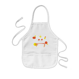 Orange Monster Face Kid's Apron