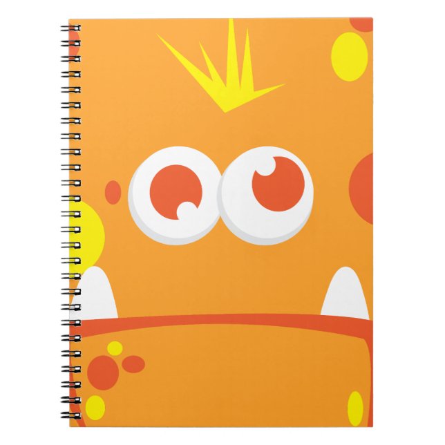Orange Monster Face Notebook (Front)