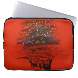 Orange Moon Landscape Laptop Sleeve