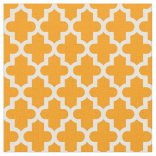 Orange Moroccan Print Fabric