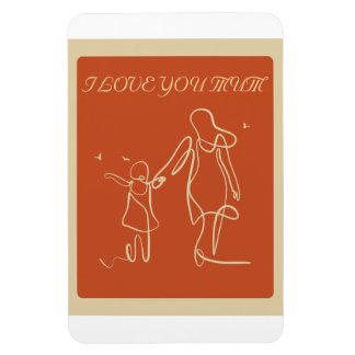 Orange mothers day card magnet
