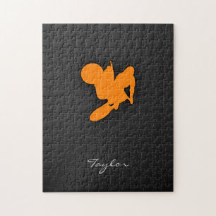 Orange Motocross Jigsaw Puzzle