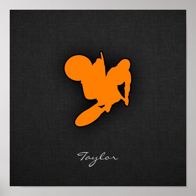 Orange Motocross Poster (Front)