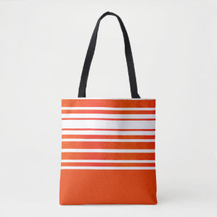 Orange Mottled Stripe Pattern Tote Bag