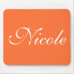 Orange Mousepad, Customized Name Mouse Pad<br><div class="desc">Orange Customized Name Mousepad is perfect for people who love unique,  cool,  odd,  colorful,  pretty Name Mousepad.</div>