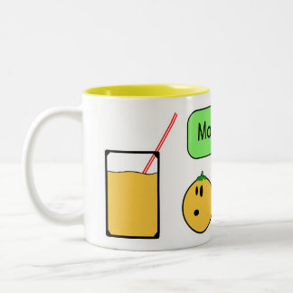 orange mum Two-Tone coffee mug