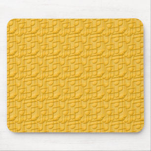 Orange Music Notes Mouse Pad