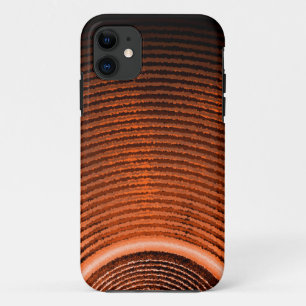 Orange music speaker and sound waves Case-Mate iPhone case