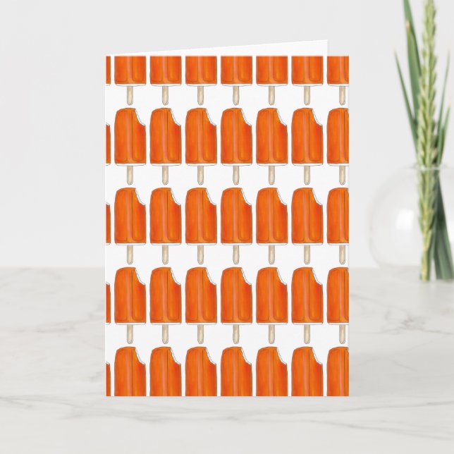 Orange n' Cream Creamsicle Popsicle Notecards (Front)