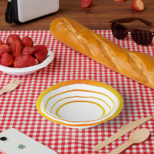 Orange n Yellow Rings Paper Plate