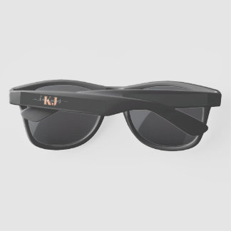 Orange Name & Monogram | Retro Typography Sunglasses