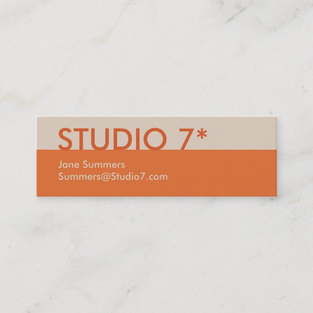Orange - Natural Series Mini Business Card (Front)