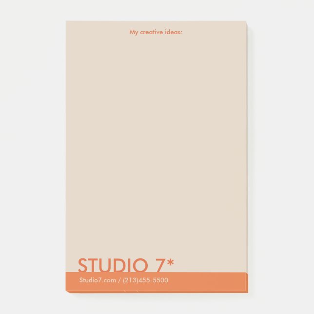 Orange - Natural Series Post-it Notes (Front)