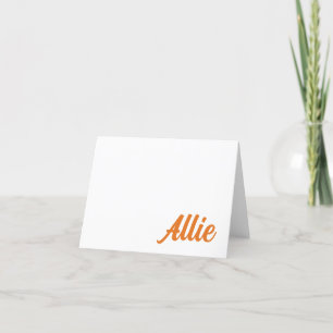 ORANGE, NAVY Auburn, AL Personalised Card