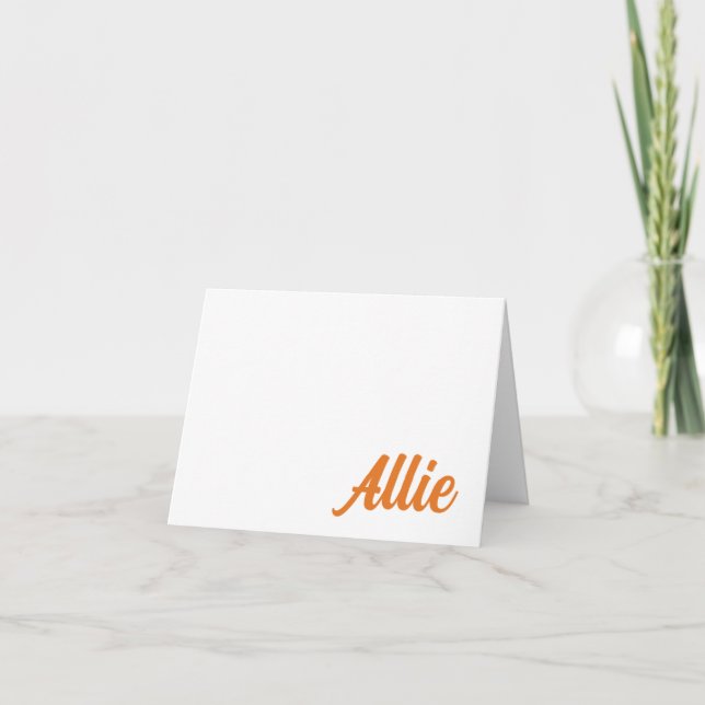 ORANGE, NAVY Auburn, AL Personalised Card (Front)